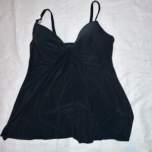 Miraclesuit Marina Black Swim Bikini Top Built in Bra Underwire 6516625